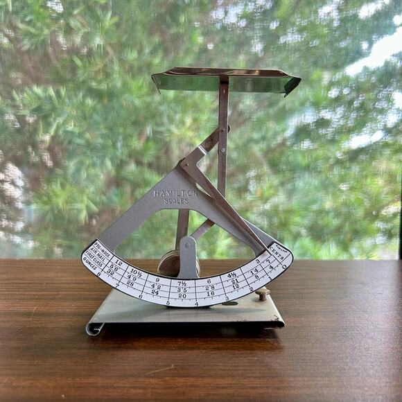 Vintage Hamilton Postal Scale – Mid-Century Metal Desk Scale 5.25” - Picture 4 of 10